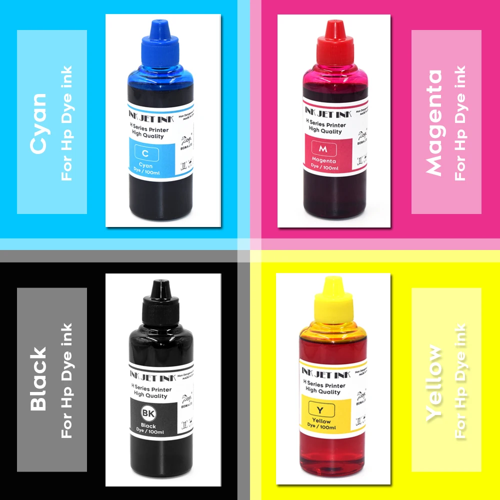 

952 953 954 955 956 XL 4 PC/Lot High Quality Bulk Printer Dye Ink For HP Officejet 8730 8740 8735 8715 8720 8725 Cartridges Ink