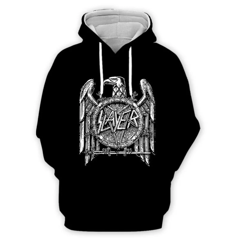 SLAYER ROCK Hoodies Men's 3D Print Hoodie Men Women Sweatshirt Casual Oversized Kids Clothing Streetwear Fashion