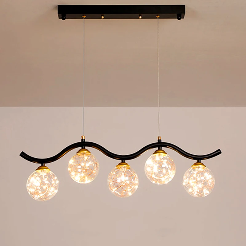

Люстра Светодиодная художественная Подвесная лампа, комнатный декор в скандинавском стиле для дома и столовой, потолочный светильник