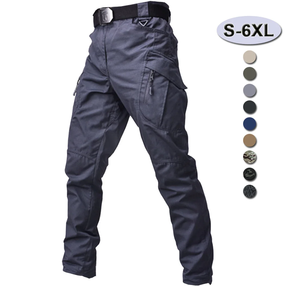 

Tactical Pants Men Outdoor Work Wear Cargo Pant Military Waterproof Multi-pockets Ripstop SWAT Hiking Trousers Army Overalls 6XL