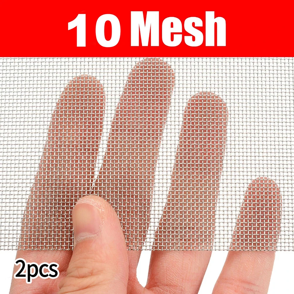 

2PCS 4/10/50/100 Mesh Stainless Steel Woven Wire Filtration Filter Screen Sheet Garden Home Improvement Building Hardware
