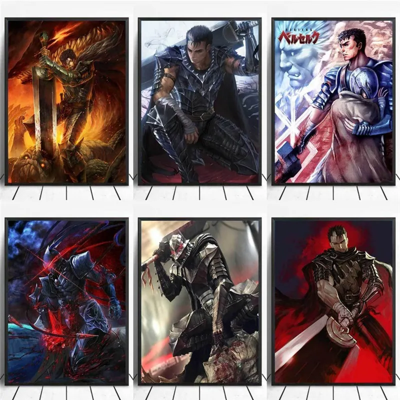 Постеры и принты из японского аниме-фильма Berserk Картина на холсте Настенная