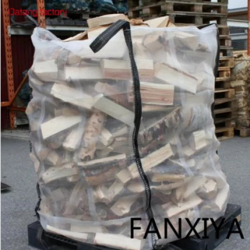 Wholesale UV Treated Breathable Firewood Bags On Sale 1 Ton 1.5 Ton Vented Bulk Bag Custom Firewood Bag Produce