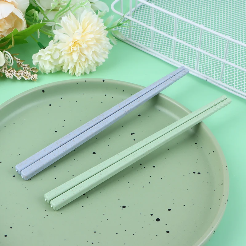 4 пары китайские палочки для еды из пшеничной соломы