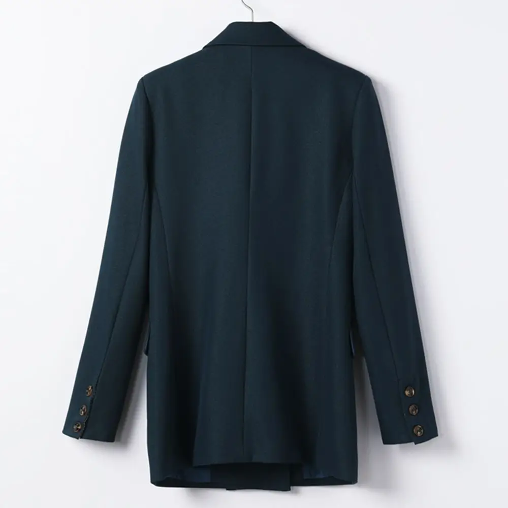 Spot wholesale black hooded suit coat (female) autumn 2022 new small Korean loose casual double breasted suit trendy top