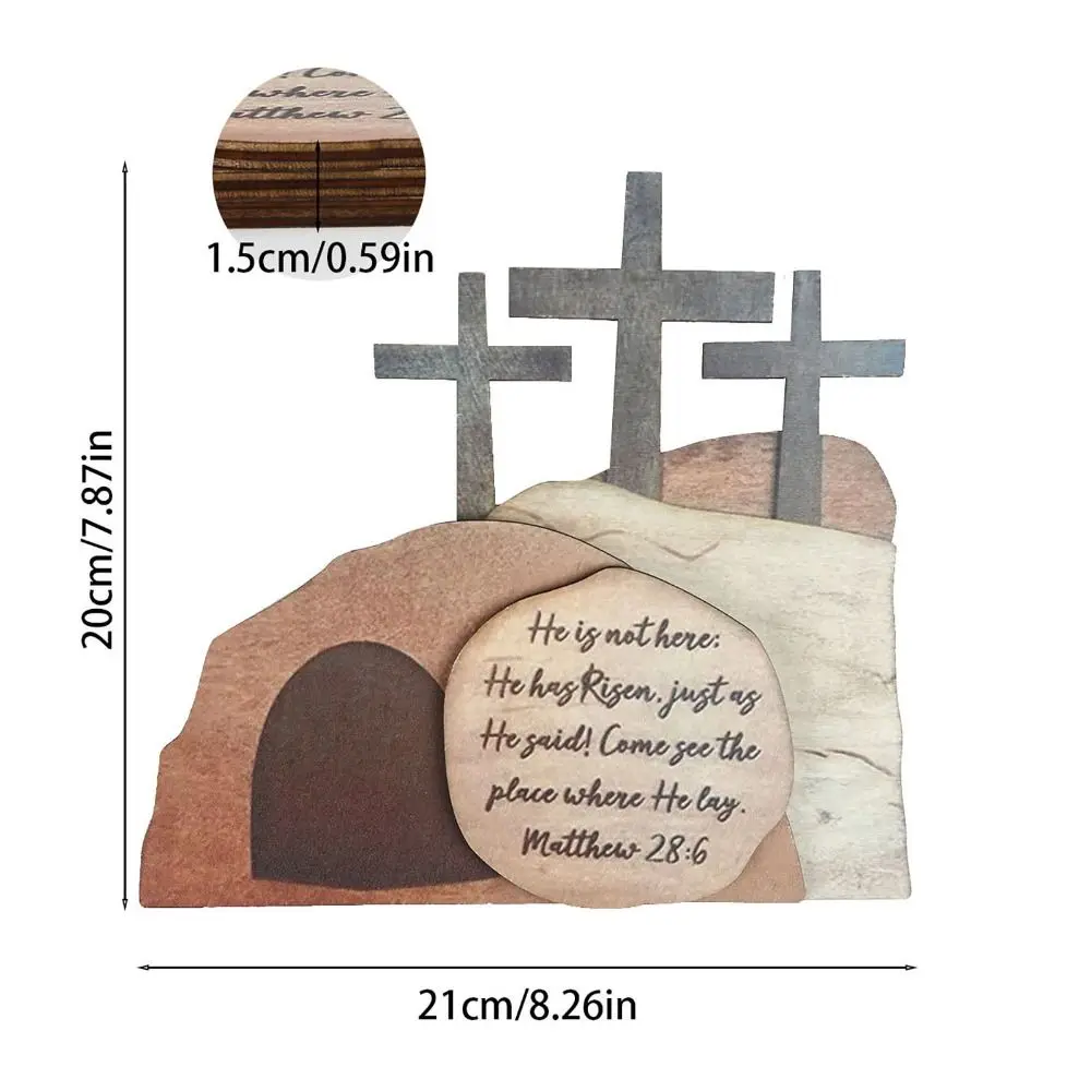 Пасхальное пустое украшение для гробницы деревянный крест декор сцены