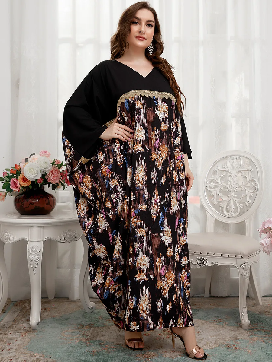 Рамадан платье-пуловер с рукавом летучая мышь скромное этническое арабское