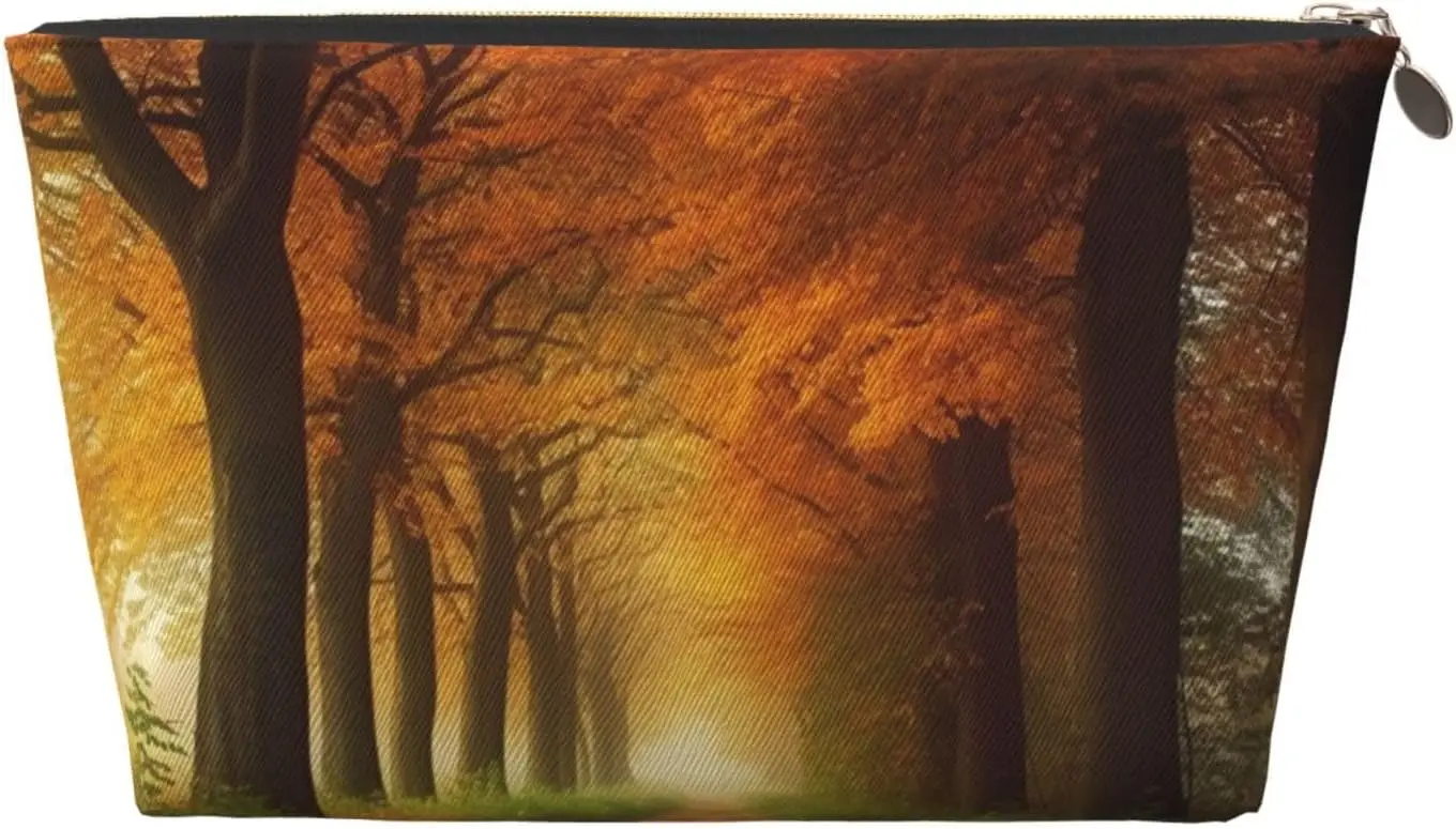 Кожаная дорожная косметичка с принтом Morning Grove