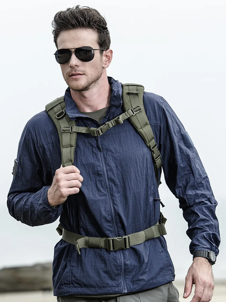 

Men's hiking suit, fishing suit, outdoor tactical, summer direct sun protection clothing, breathable, light windbreaker jacket