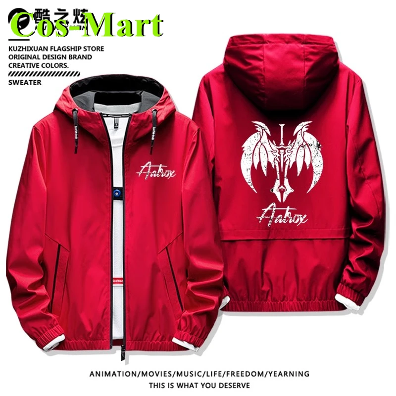 Фото Cos-Mart Game LOL Aatrox The Darkin Blad Осень Зима Флисовые повседневные пальто Куртка Командный свитшот Топы Большой размер Hallowmas №3
