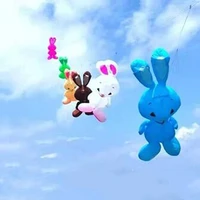 free shipping rabbit soft kite pendant for audlts 4 8m high quality huge nylon animal softinflatable kites outdoor fun toys