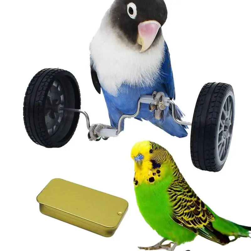 

Parrot Toys Bird Training Balance Car Toy Trick Prop Toy Bird Intelligence Training Toy All Purpose Safe For Long Tailed Parrot