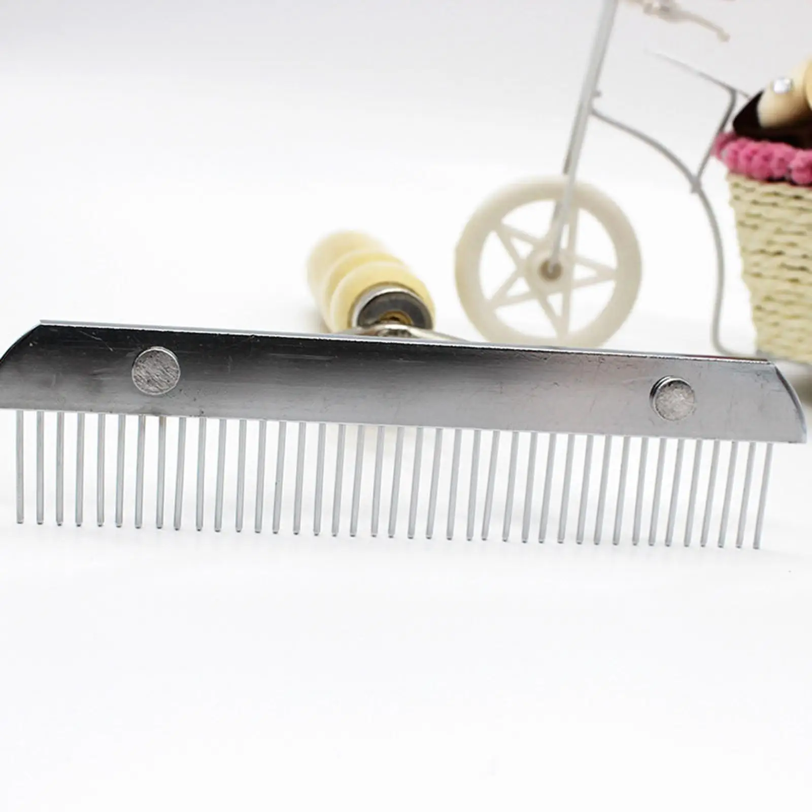 

Pets Grooming Rake Wooden Handle Knots Tangles Removing Reduces Shedding Dog Brush Dematting Tool for Long Haired Dogs