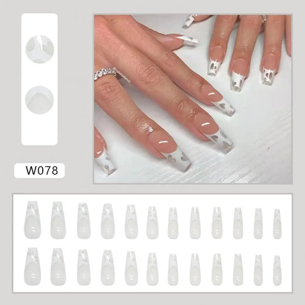 

1 Set Pretty Nail Tips Reusable Nail Form Decorative Charming Easy to Use Fake Tips for Women Supplies Beauty Tools