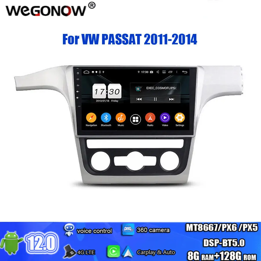 

Для VW PASSAT 2011-2014 DSP 10,1 "HD PX6 IPS Android 12,0 8 ГБ + 128 ГБ ROM автомобильный DVD-плеер GPS-карта для CD RDS радио Wi-Fi Bluetooth5.0