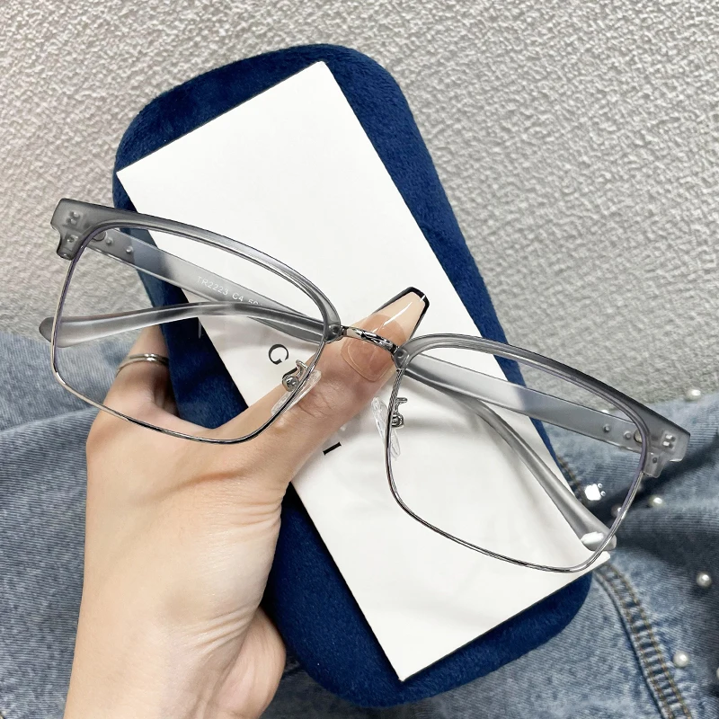 Мужские очки с полуободковой оправой винтажные Ретро защитой от синего света