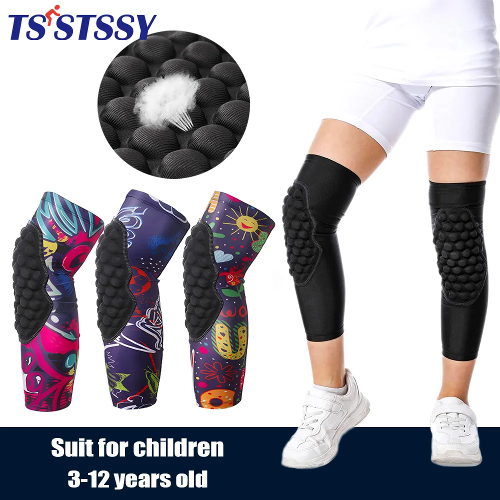 

Youth Children Anti-Collision Knee Pads Thickened Knee Compression Sleeves Basketball Football Bicycle Roller Skating Wrestling