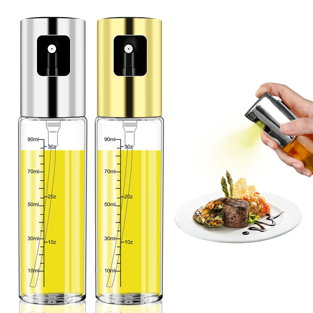 

100ML Glass Spray Bottle Barbecue Oil Vinegar Dispenser Cooking Oil Spray Bottle Seasoning Container Kitchen Accessories Tools