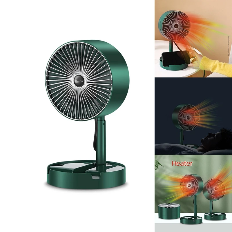 

Foldable Heaters Electric Fan Heater PTC Heating For Bedroom Office Space 2 Gears Heater US Plug
