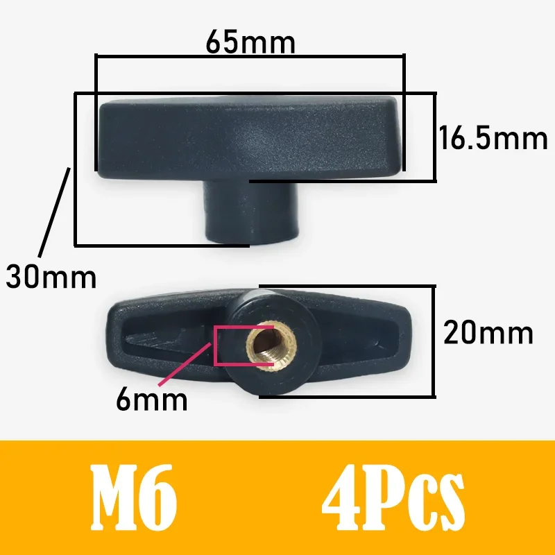 

M6 M8 M10 Сливовая пластиковая гайка с ручкой, резьба, механические черные гайки для большого пальца, зажимная ручка, ручная регулируемая гайка с латунным сердечником