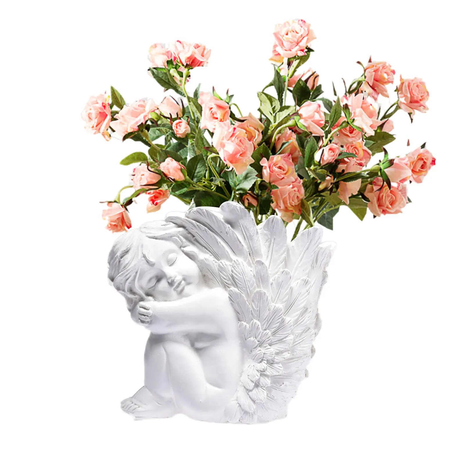 

Angel Shaped Planter Pot Decorative Resin Angel Planter Pot for Indoor or Outdoor Decor Modern Planter Vase for Home Patio Yard