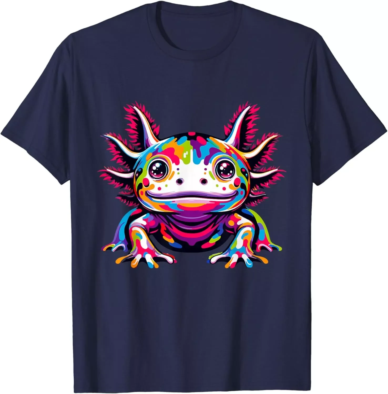 Axolotl Rainbow Kawaii Красочная любовь Axolotls herpetology Мужская футболка S-5XL