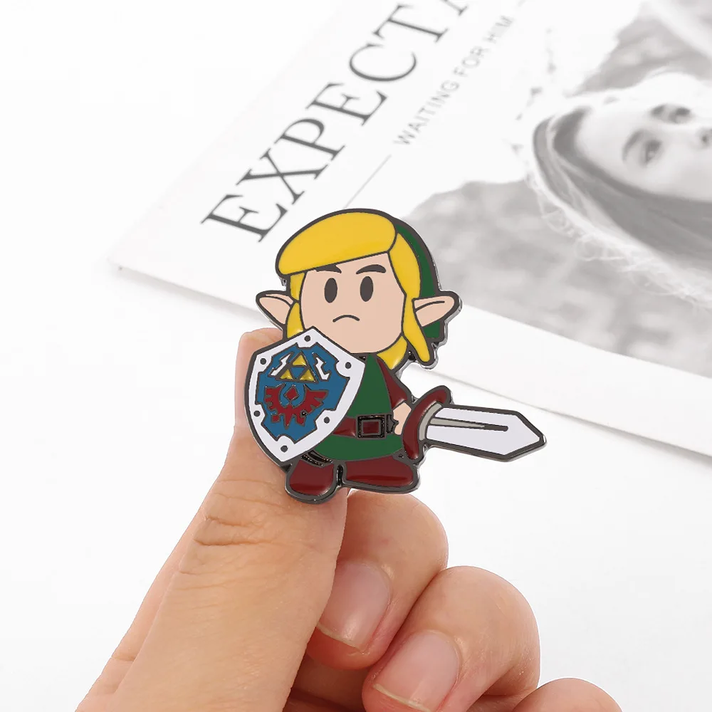 Эмалированные булавки The Legend of Zeldas Link броши с изображением героев мультфильмов