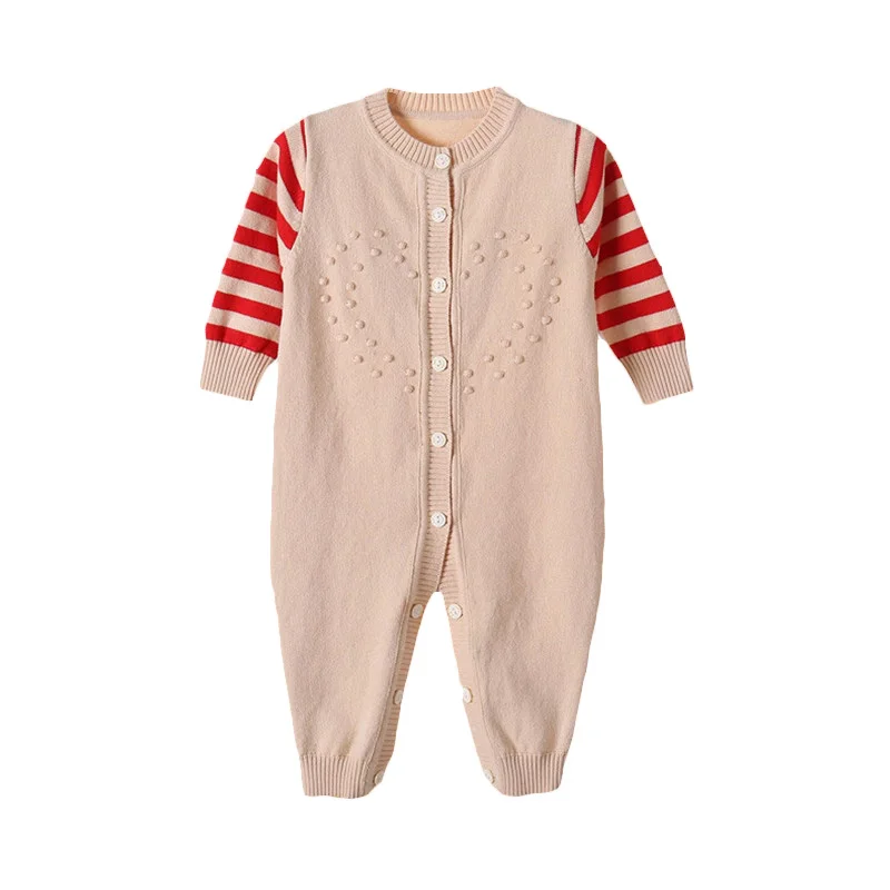 Baby Girls Boys Clothes Cotton Knitted Sweater Jumpsuit Newborn Long Sleeve Romper 0-2Yeas