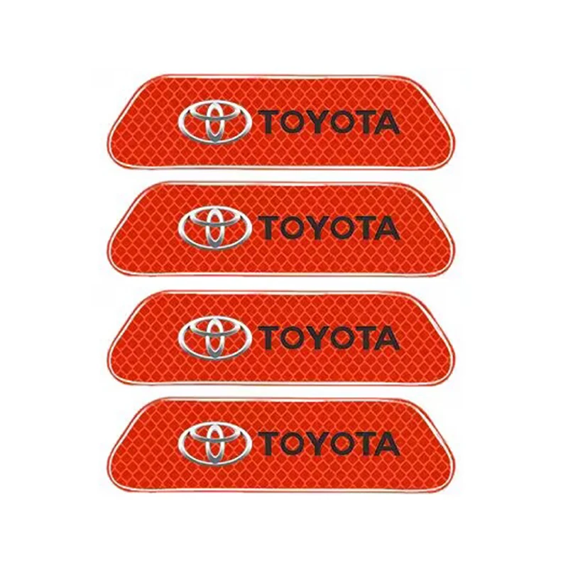 

Предупреждение о безопасности двери автомобиля, светоотражающий знак, 3D наклейка, автостайлинг для Toyota Prius Avensis Rav4 Auris Yaris Cruiser Camry Highland