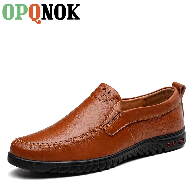 

Мужские повседневные туфли из натуральной кожи, роскошные брендовые 2023 мужские лоферы, Мокасины, дышащие черные туфли без шнуровки для вожд...