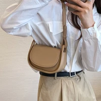 simple mini pu leather saddle flap crossbody bags for women 2022 summer trend branded luxury shoulder bag handbags and purses