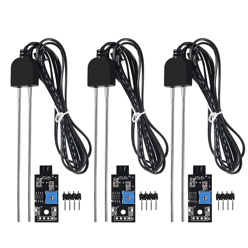 

3 Sets Soil Moisture Sensor, With Corrosion Resistant Probe, Module Digital Analog Signal Output For Garden Automatic