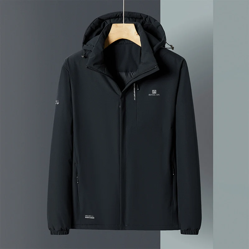 Autumn and winter new fashion thickened warm down cotton jacket for men hooded casual Korean warm cotton jacket jacket
