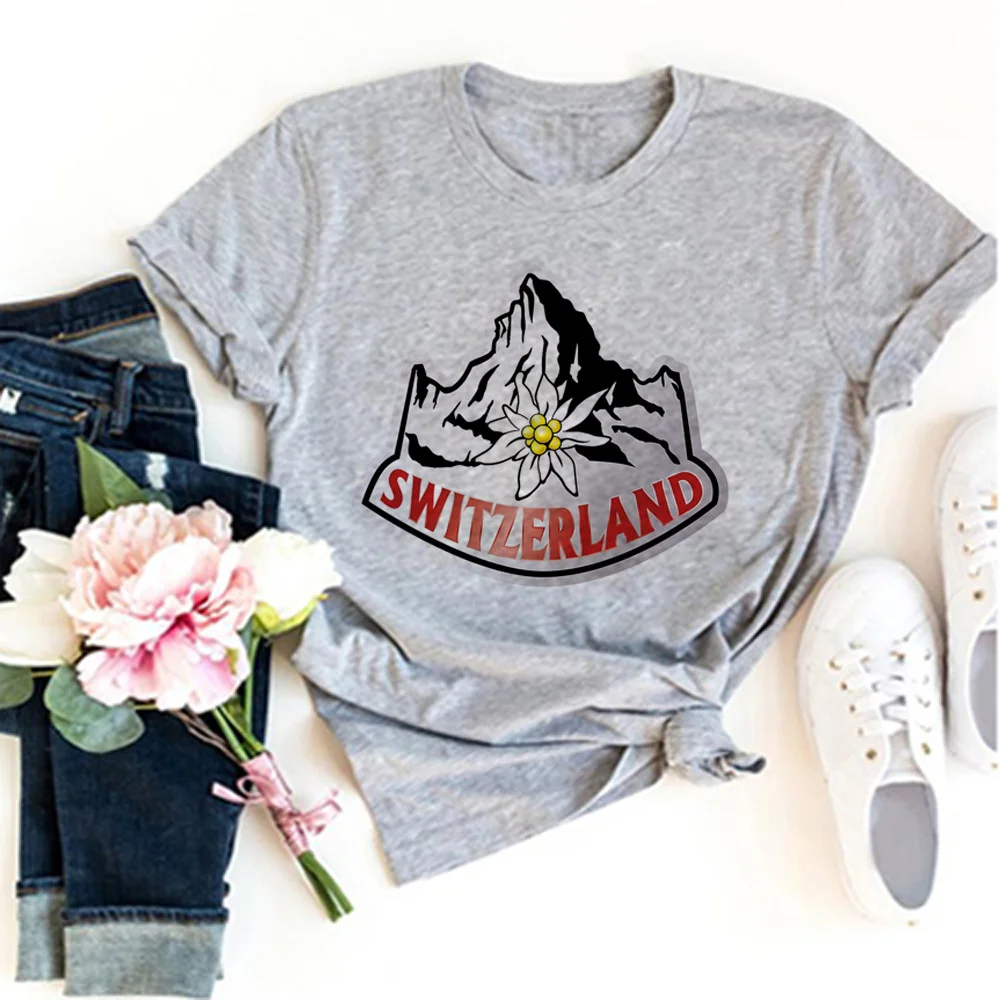 

switzerland tshirt women harajuku manga Japanese Tee female 2000s clothes
