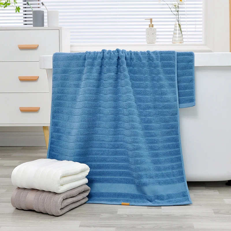 34*75cm Women/men White Blue Brown Striped Absorbent Washcloth Home Bathroom Soft Hand Towels 1/2pcs Set
