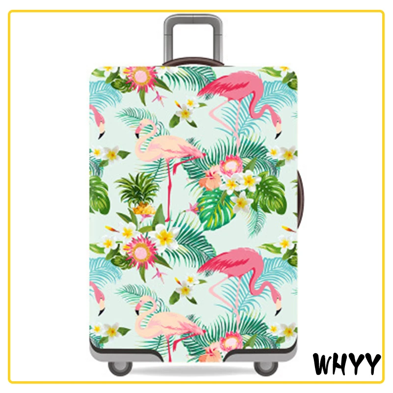 

WHYY съемный чехол для багажа подходит для 18-32 дюймов дорожные аксессуары розовый чехол для багажа с принтом птицы утолщенный защитный чехол