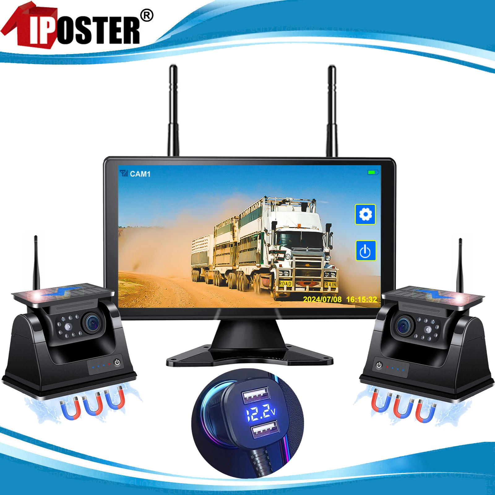 Цифровой беспроводной сенсорный экран iпостер 10 1 дюйма Запись DVR режим ожидания