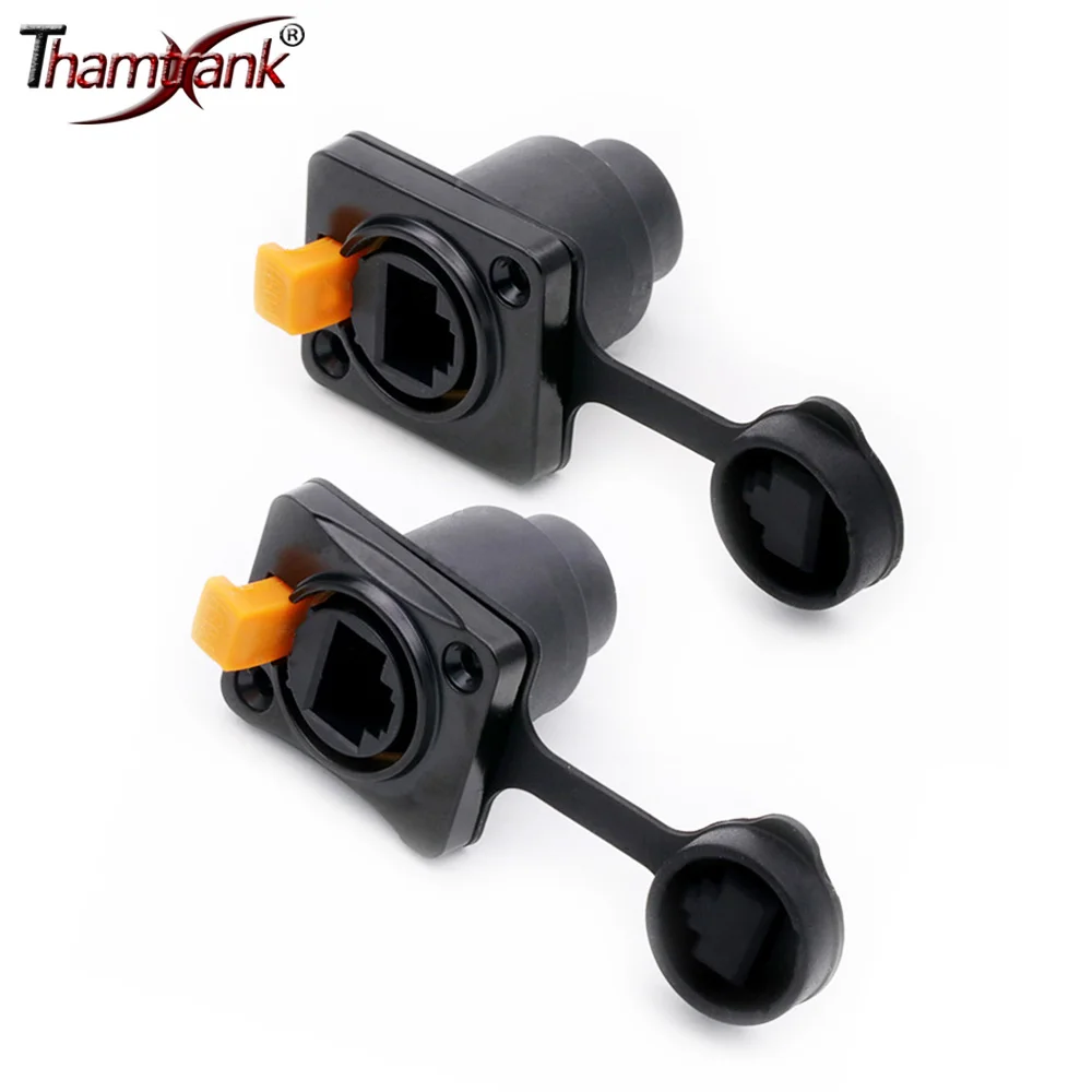 4 шт. плоские/вогнутые водонепроницаемые IP65 прямые RJ45 8P8C гнездовые разъемы для