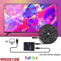 led strip light ws2812b pc background sync with the screen ledbox monitor lamp for room decor ambient light strip 1m 2m 3m 4m 5m