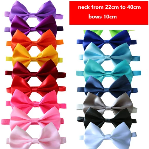 100pcs Pet bowties Solid Adjustable Pet dog Cat Wedding Accessories Pet Neckties Ties  Dog Holiday Products Christmas Supplies images - 6