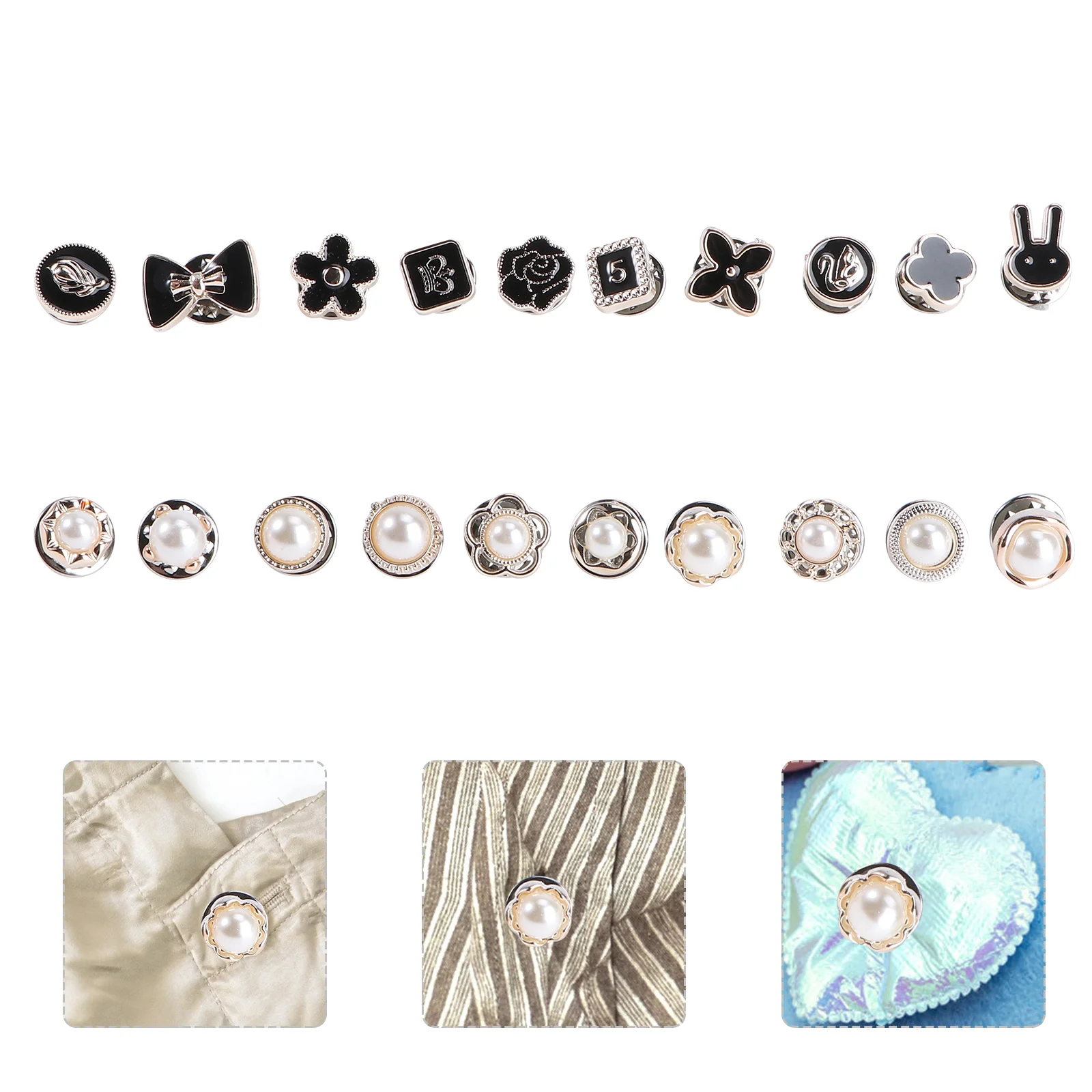 

Buttons Pearl Rhinestone Snap Resin Faux Jewelry Beads Sewing Flower Button Embellishments Making Flatback Decoration Wedding