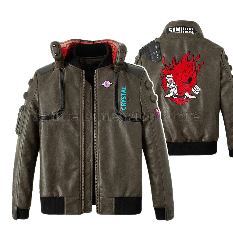 Мужской кожаный пиджак для косплея самурайского главного персонажа из игры в