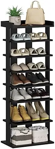 

Shoes , 7 Tiers Entryway Vertical Narrow Tall Shoe for Small Spaces, Stylish Shoe Tower Storage Organizer for Front Door Entryw