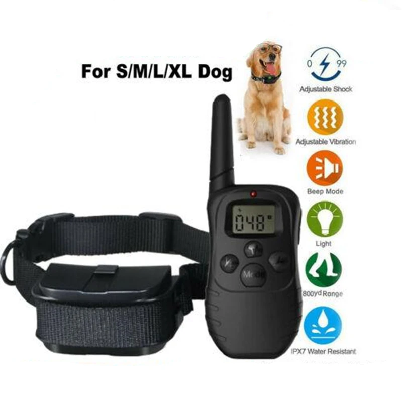 

Dog Bark Pet With Control Shock Display Training Training Waterproof Dog Barking Stop Equipment Anti Collar