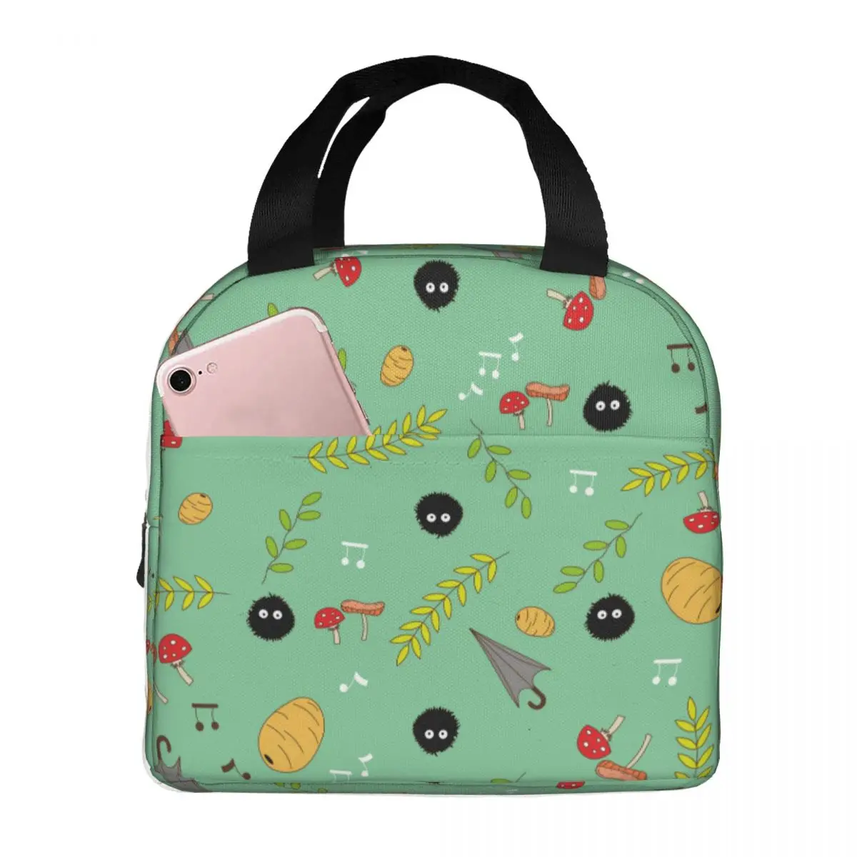 

My Neighbor Totoro Studio Ghibli Anime Lunch Bag Portable Insulated Canvas Cooler Thermal Picnic Lunch Box for Women Children