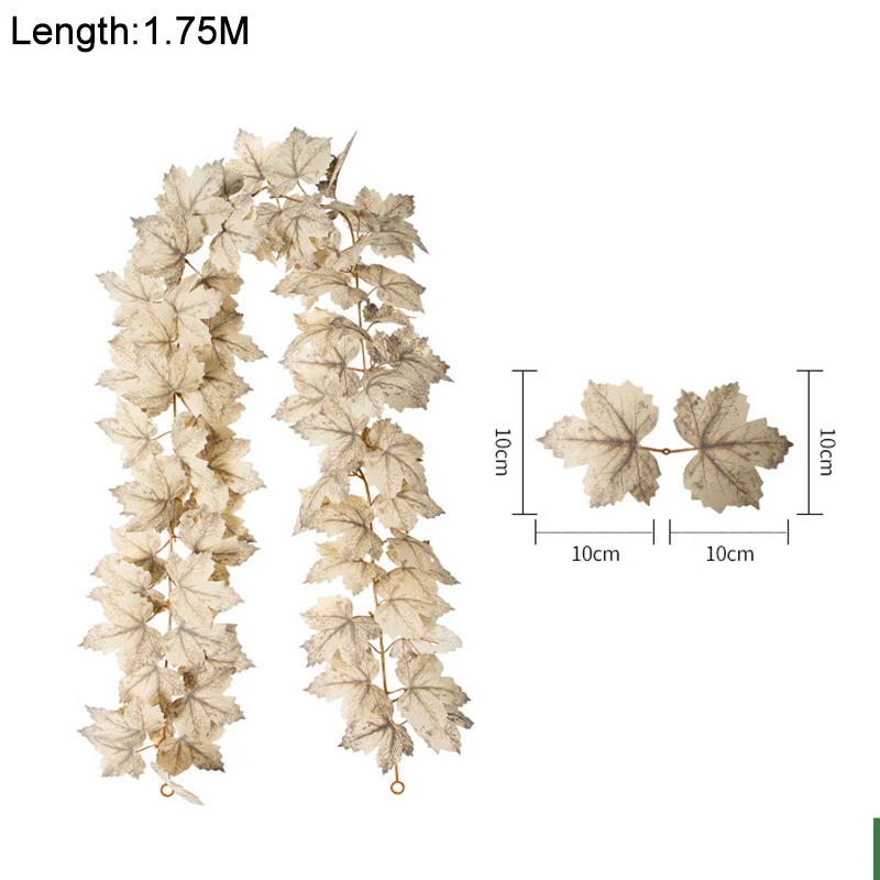 Искусственная осенняя гирлянда из кленовых листьев Xunyihappy