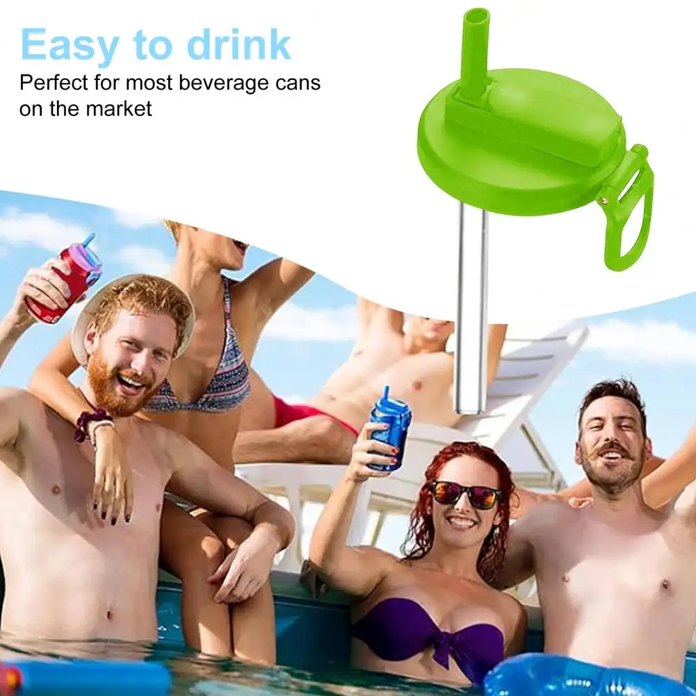 Уплотнение для напитков многоразовые крышки соды без BPA с соломинками маркера