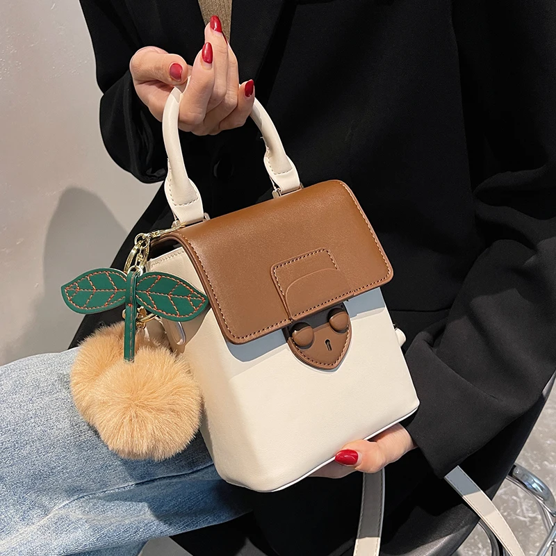 

Vintage Style Women's Bag 2022 Casual Bag New Ins Fashion Autumn/winter Messenger Bag Phone Bag Handbag Square Bag Box Bag