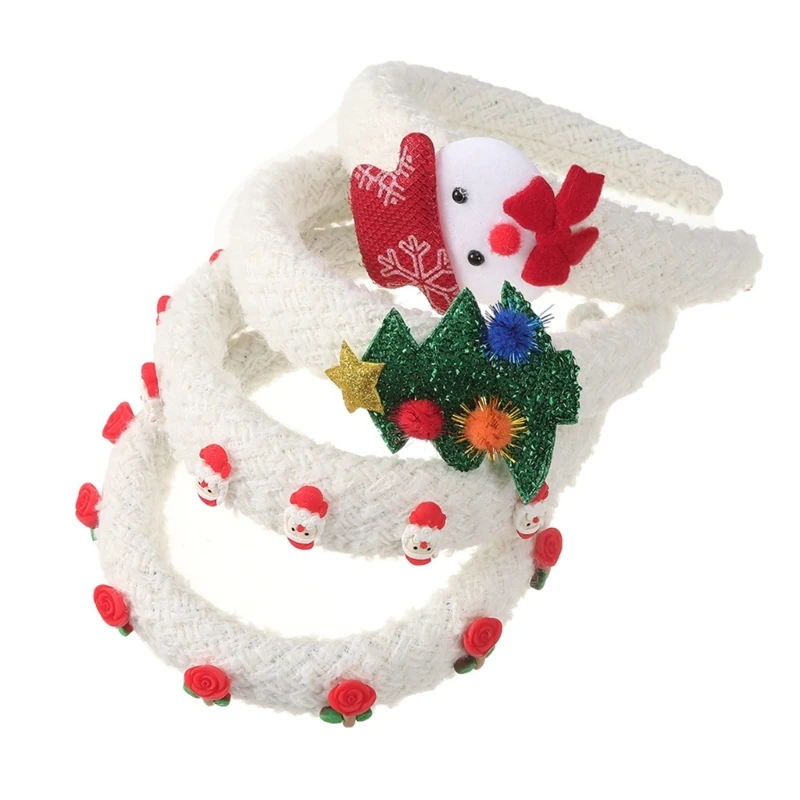 

Glitter Christmas Theme Headbands Headwear Glitter Hair Hoop for Christmas Headpiece Fancy Dress Party Supplies D46A
