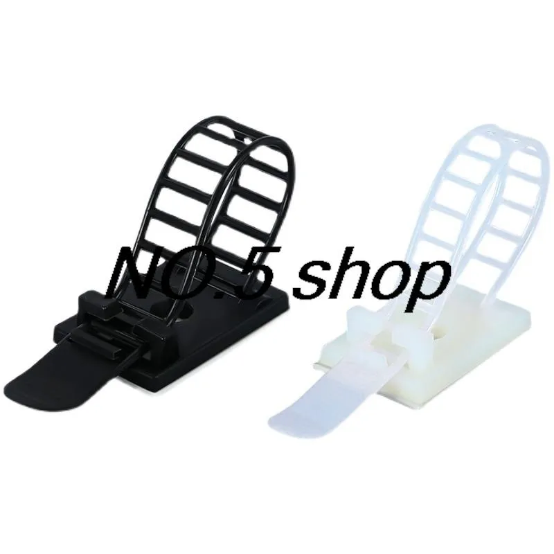 20pcs Cable Clips 18x25mm CL-2 ACT-17 Plastic Clamp For Cable Wire Tie Self-Adhesive Adjustable Fastens Organizer WhiteBlack